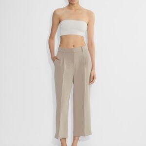 Aritzia The Effortless Pant™ Cropped - Crepette™ Women's Size 12 taupe